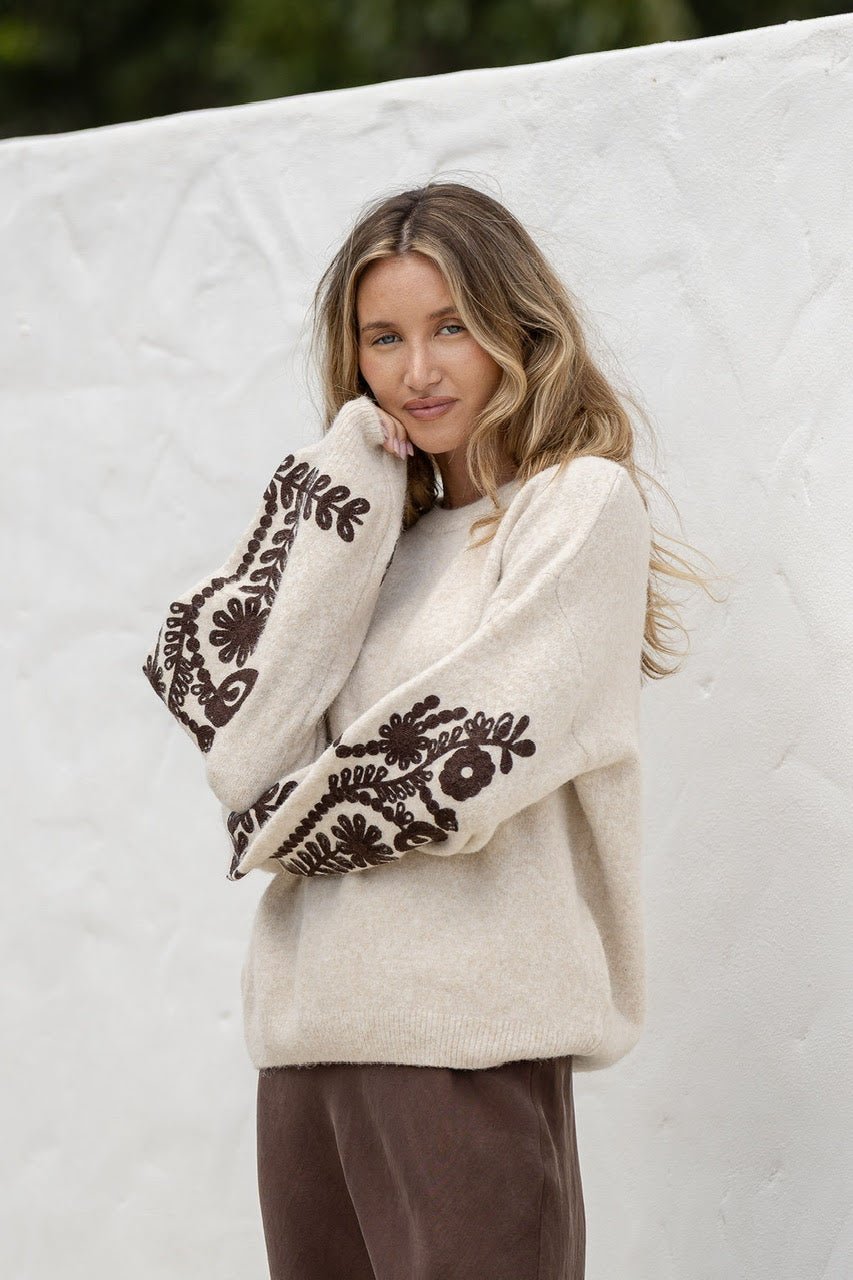 Buy Miss Marlow - Cornelli Embroidered Knit by Miss Marlow - at Hamish + Grace