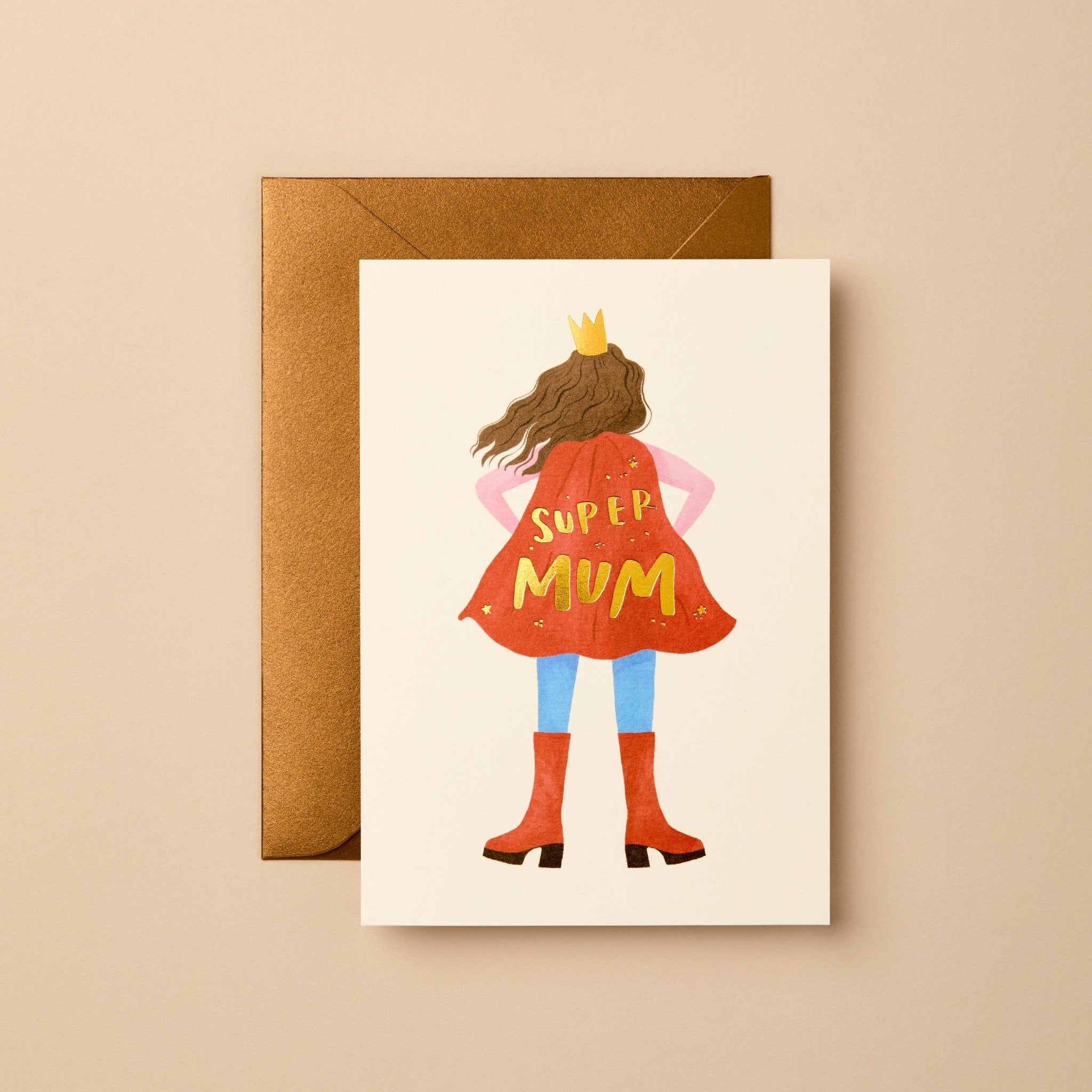 Buy Mother Foil Greeting Card | Super Mum | Eco - Friendly, Blank Inside by Gabrielle & Celine Greeting Cards Australia - at Hamish + Grace