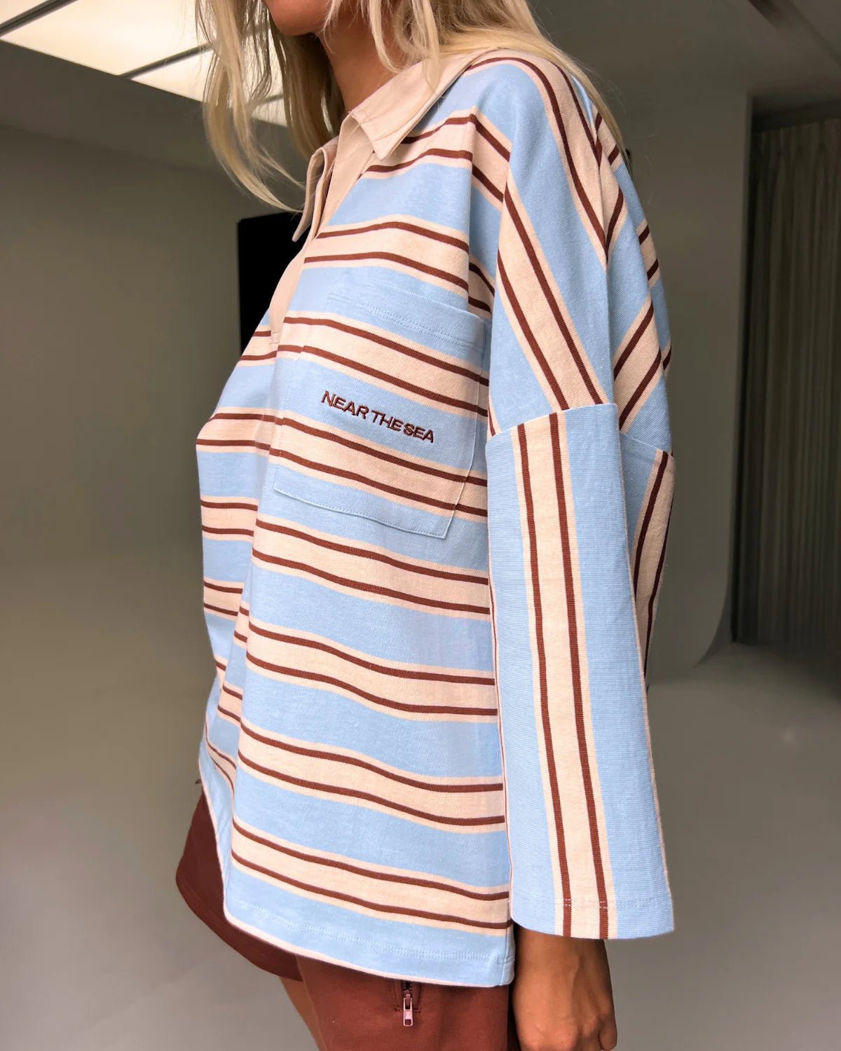 Buy Near The Sea - Oversized Polo - Ocean by Near The Sea - at Hamish + Grace