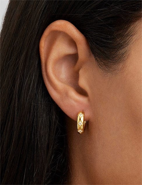 Buy Three Star Earring - 14ct Gold Earring by Hamish + Grace - at Hamish + Grace