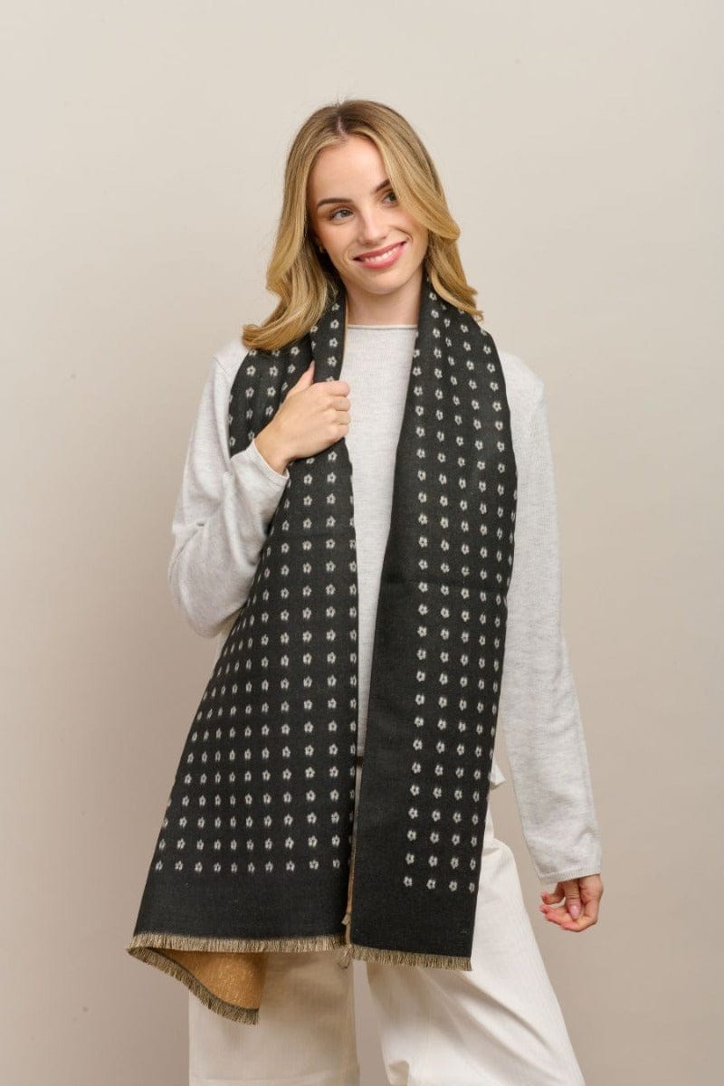 Tiger Tree Fashion Tiger Tree - Black Petite Fleur Scarf