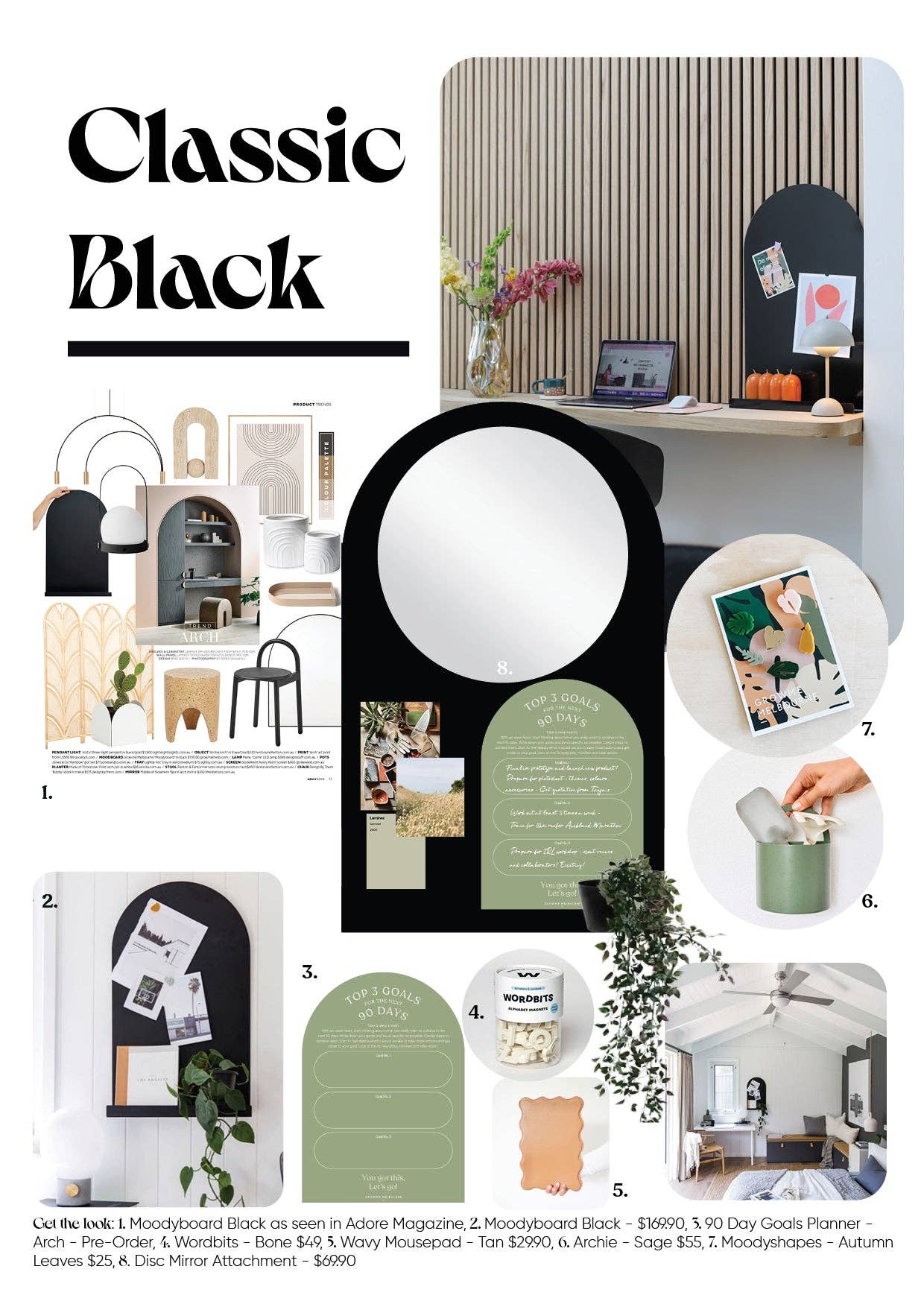 Buy 90 Day Planner - Arch Green by Growme Melbourne - at Hamish + Grace
