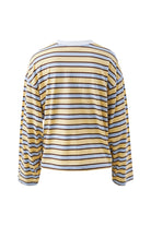 Buy Ceres - Beau Long Sleeve Slouchy Tee - new butter brunette stripe by Ceres Life - at Hamish + Grace