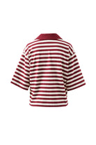 Buy Ceres Life - Arlie Short Sleeve Rugby - burgundy/milk stripe by Ceres Life - at Hamish + Grace