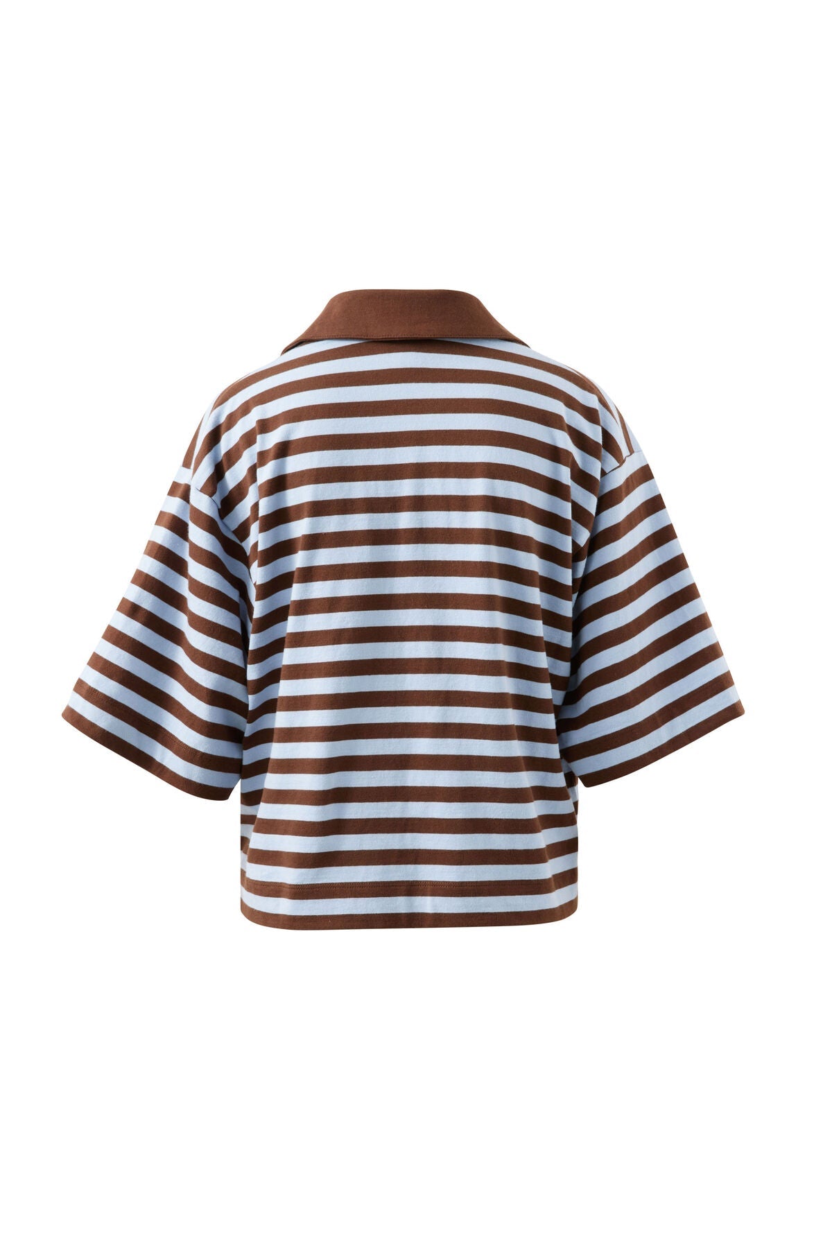 Buy Ceres Life - Arlie Short Sleeve Rugby - Chocolate/Chalk by Ceres Life - at Hamish + Grace