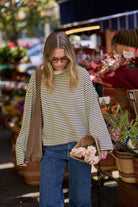 Buy Ceres Life - Beau Long Sleeve Slouchy Tee - heritage navy/butter/stone stripe by Ceres Life - at Hamish + Grace
