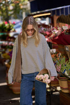 Buy Ceres Life - Beau Long Sleeve Slouchy Tee - heritage navy/butter/stone stripe by Ceres Life - at Hamish + Grace