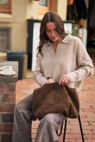 Buy Ceres Life - Bec Knit Collared Pullover. Oat Marl by Ceres Life - at Hamish + Grace