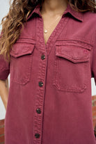Buy Ceres Life - Bonnie Relaxed Shirt Dress - mulberry by Ceres Life - at Hamish + Grace
