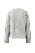 Buy Ceres Life - Enid Cable Knit Henley - silver marle by Ceres Life - at Hamish + Grace
