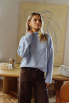 Buy Ceres Life - Finley Funnel Neck Knit - Chine Blue by Ceres Life - at Hamish + Grace