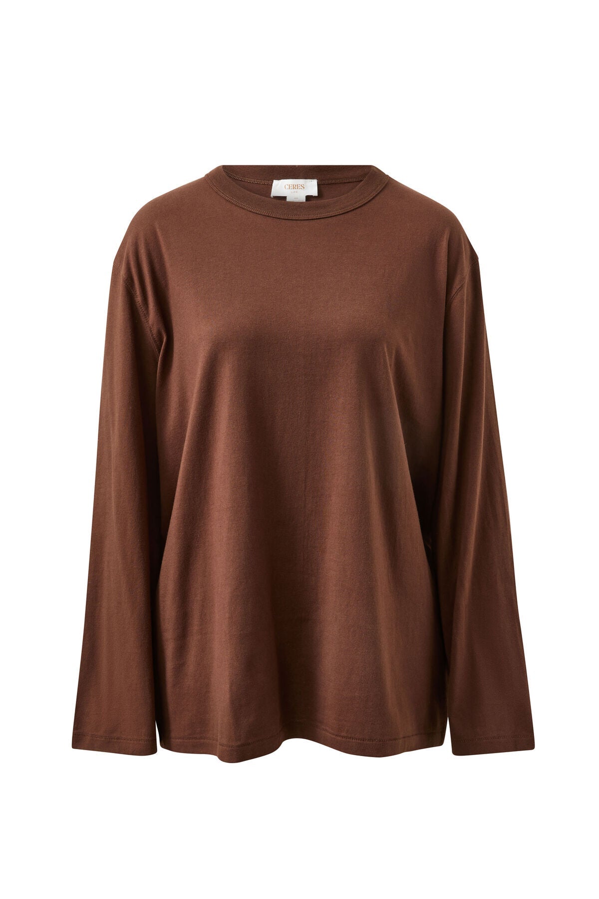Buy Ceres Life - Finn Oversized Long Sleeve Tee - Chocolate by Ceres Life - at Hamish + Grace