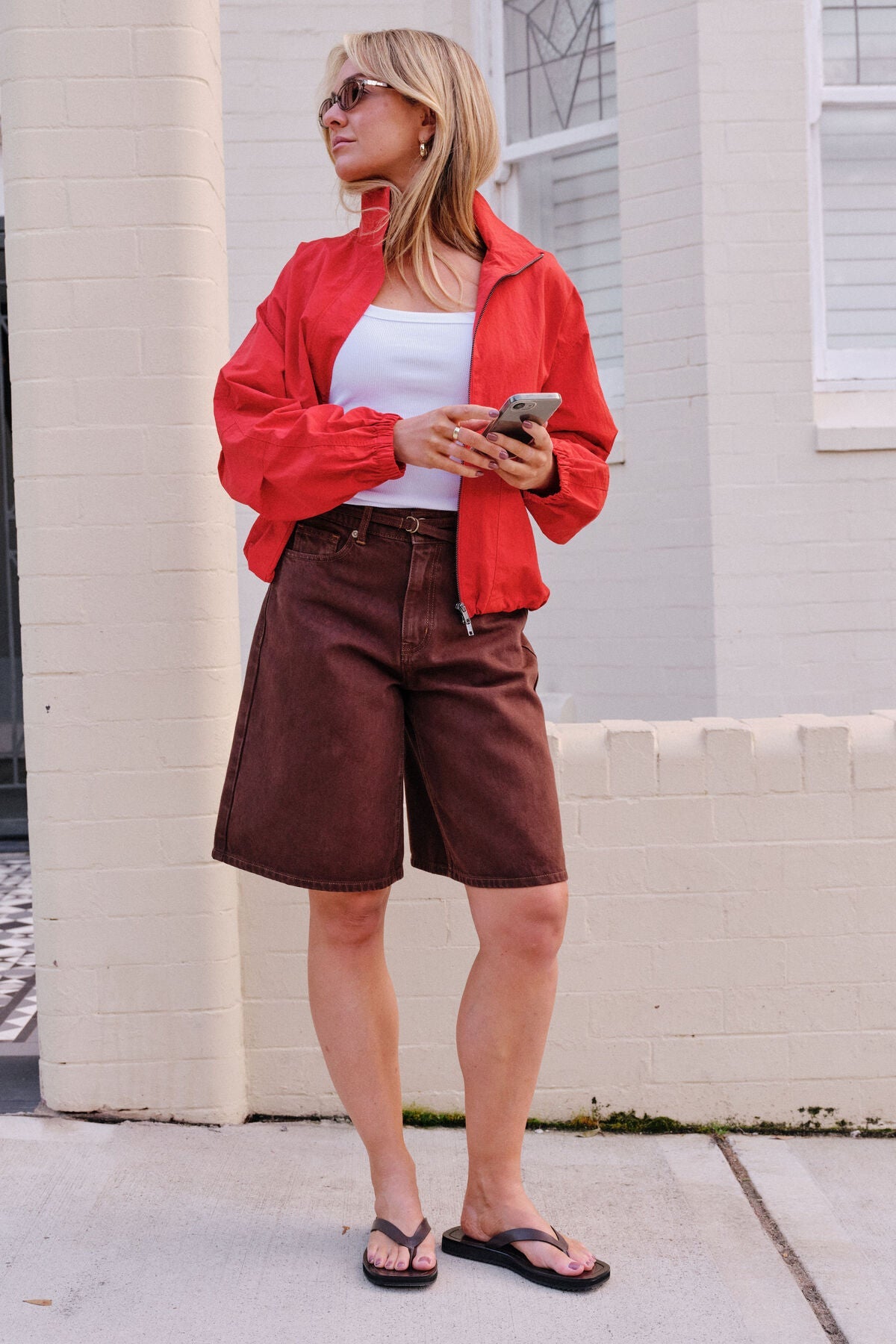Buy Ceres Life - Fletcher Funnel Bomber - Pomodoro Red by Ceres Life - at Hamish + Grace