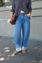 Buy Ceres Life - Frannie Cuffed Barrel Jean by Ceres Life - at Hamish + Grace