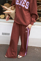 Buy Ceres Life - Gigi Wide Leg Terry Track pant - Burnt Toffee by Ceres Life - at Hamish + Grace