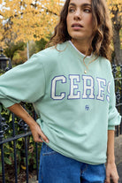 Buy Ceres Life - Isla Oversized Slouchy Crew - Seafoam by Ceres Life - at Hamish + Grace