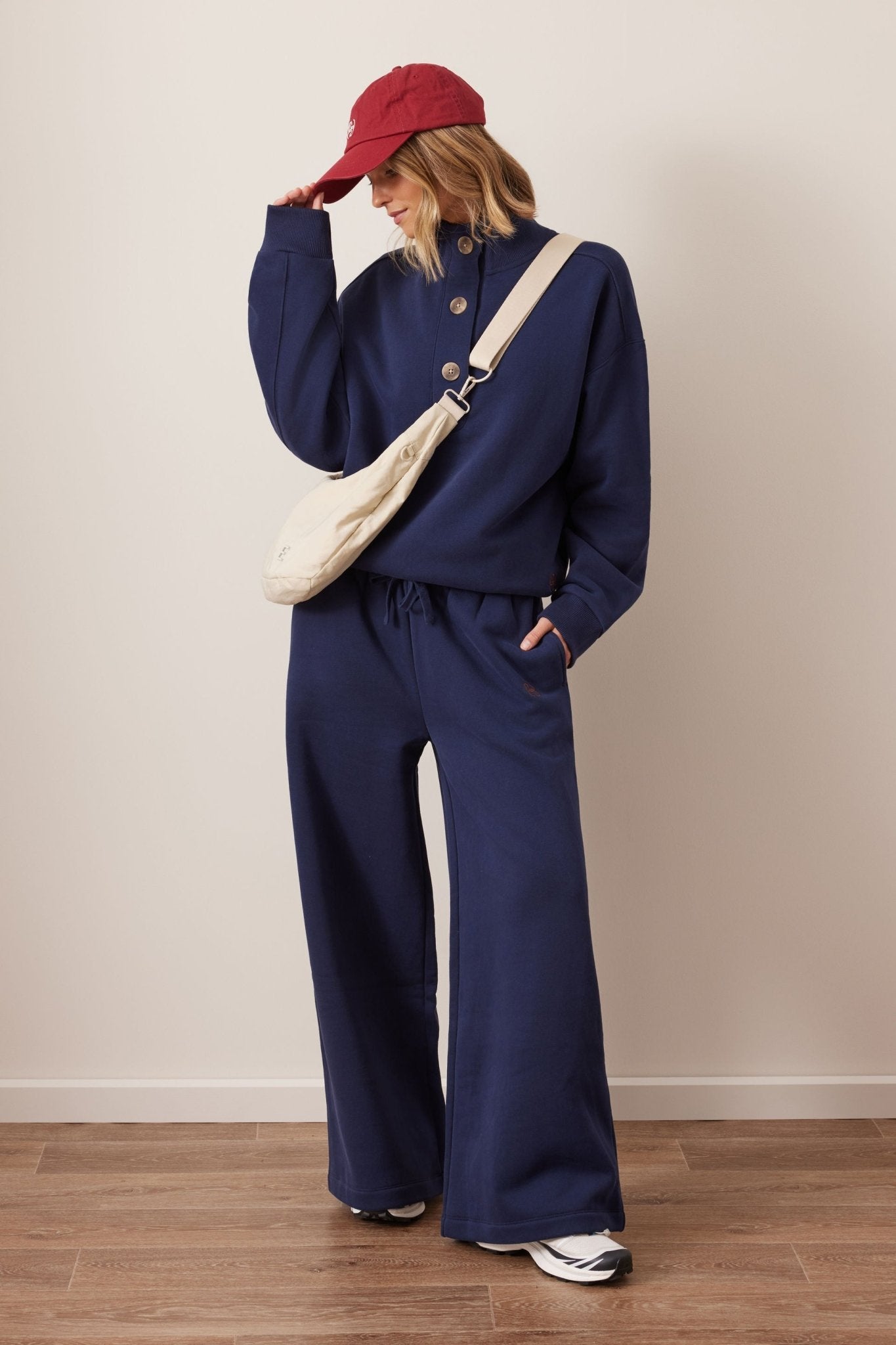 Buy Ceres Life - Ivy Wide Leg Trackpant - Heritage Navy by Ceres Life - at Hamish + Grace