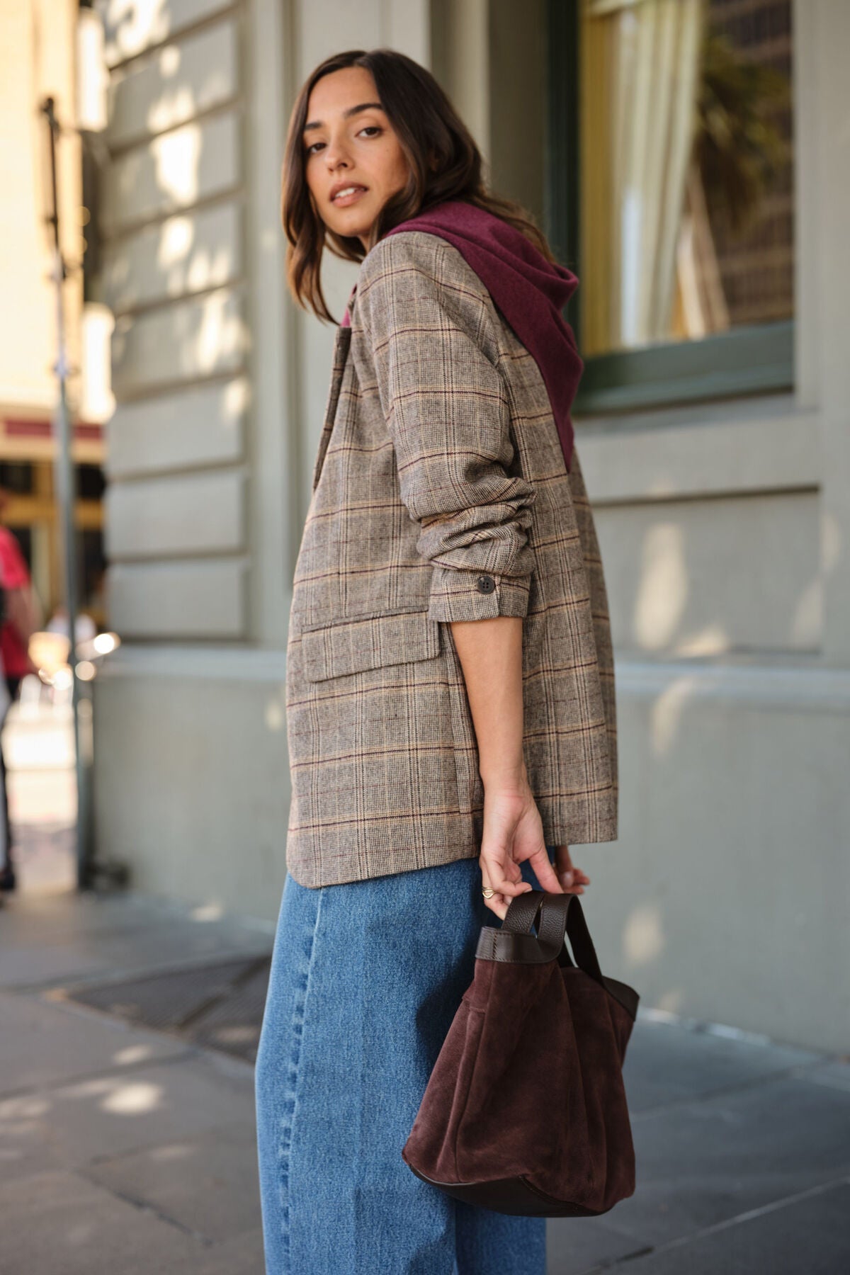 Buy Ceres Life - Joni Blazer - brown check by Ceres Life - at Hamish + Grace