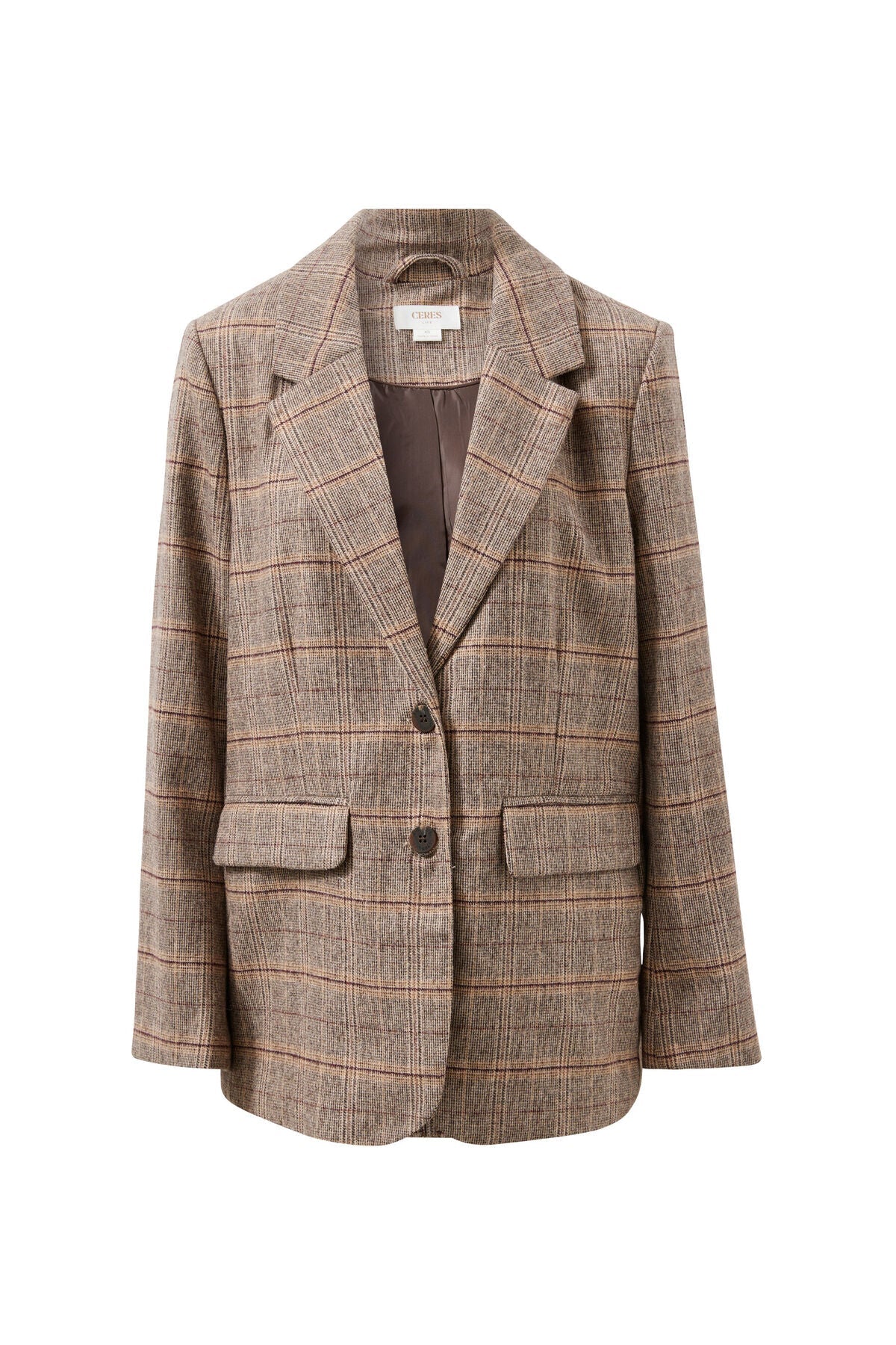Buy Ceres Life - Joni Blazer - brown check by Ceres Life - at Hamish + Grace