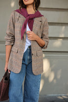 Buy Ceres Life - Joni Blazer - brown check by Ceres Life - at Hamish + Grace