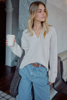 Buy Ceres Life - Kira Collared Knit - Oatmeal by Ceres Life - at Hamish + Grace