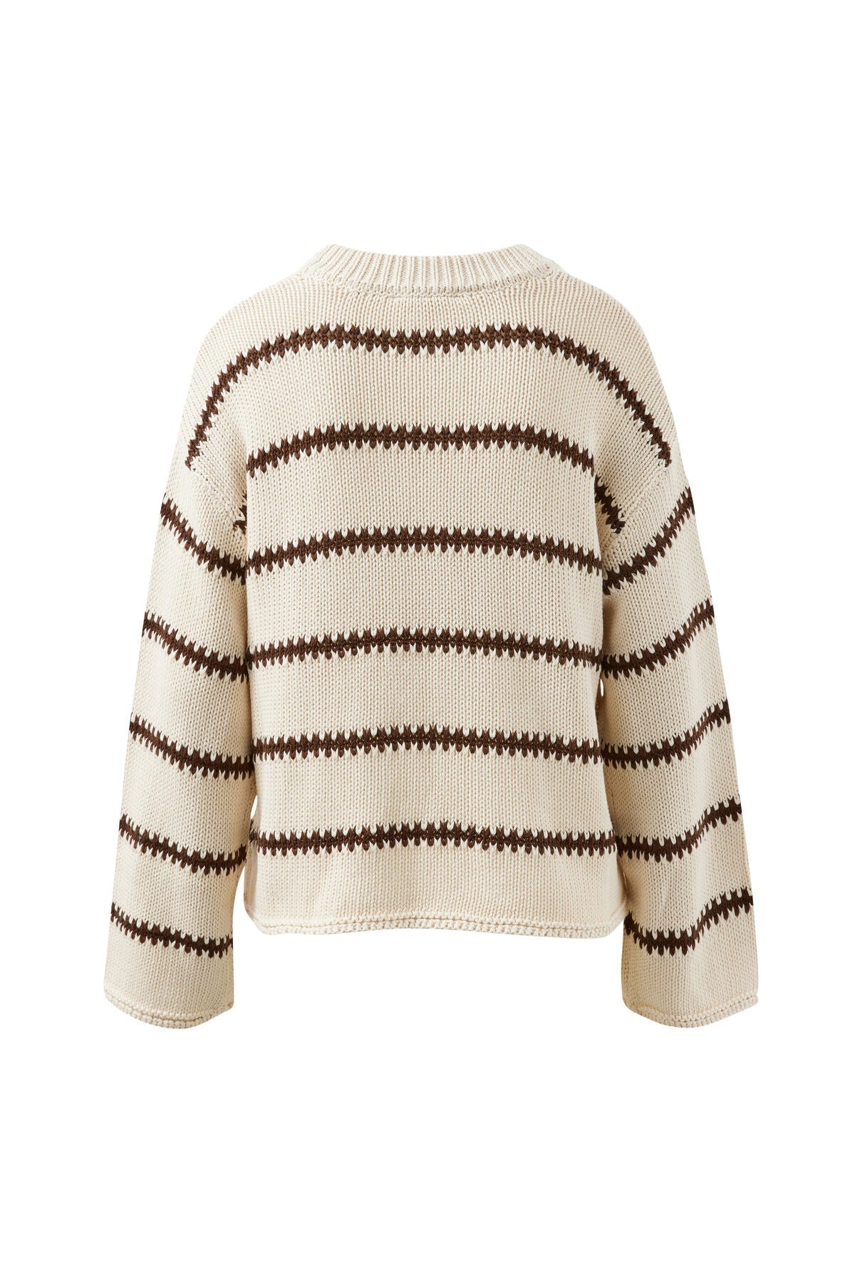 Buy Ceres Life - Lila Oversized Knit Crew - ecru stripe by Ceres Life - at Hamish + Grace