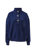 Buy Ceres Life - Marli Button Sweat - Heritage Navy by Ceres Life - at Hamish + Grace