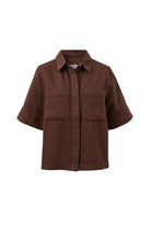 Buy Ceres Life - Noa Short Sleeve Shirt - Chocolate by Ceres Life - at Hamish + Grace