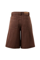 Buy Ceres Life - Olive Belted Denim Short - Chocolate by Ceres Life - at Hamish + Grace
