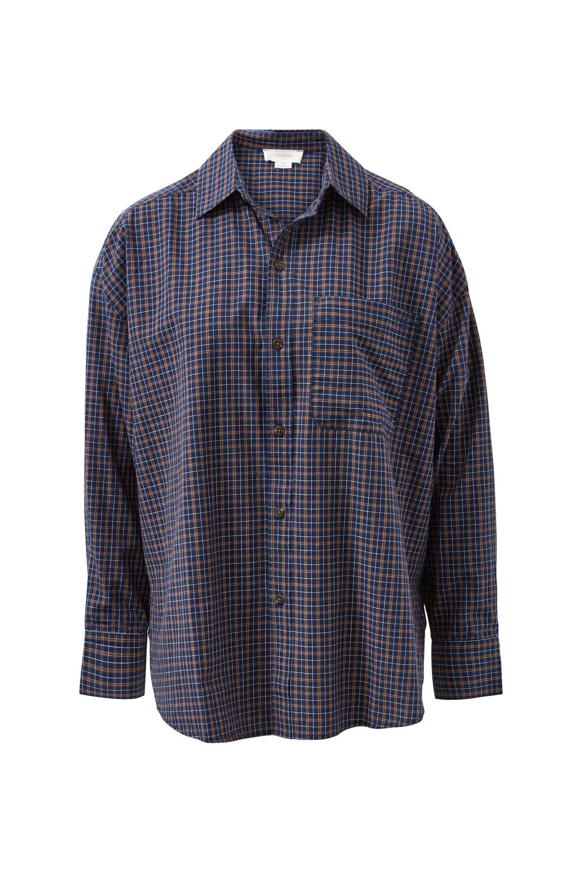 Buy Ceres Life - Peta Oversized Shirt - Navy Check by Ceres Life - at Hamish + Grace