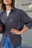 Buy Ceres Life - Peta Oversized Shirt - Navy Check by Ceres Life - at Hamish + Grace