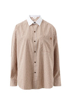 Buy Ceres Life - Peta Oversized Shirt - toffee check by Ceres Life - at Hamish + Grace