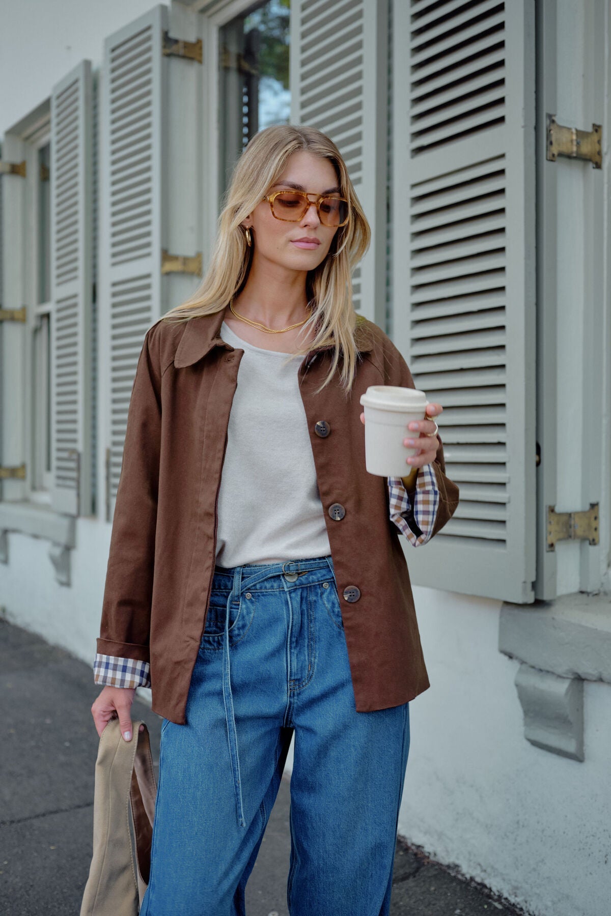 Buy Ceres Life - Pia Coat - Chocolate by Ceres Life - at Hamish + Grace