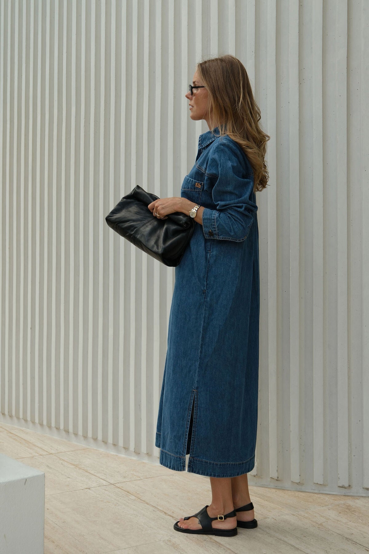 Buy Ceres Life - Rae Long Sleeve Midi Dress - Fresh Indigo by Ceres Life - at Hamish + Grace