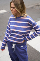 Buy Ceres Life - Scout Slouchy Long Sleeve Tee - Washed Navy/Pink Clay by Ceres Life - at Hamish + Grace