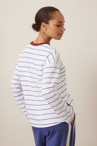 Buy Ceres Life - Scout Slouchy Long Sleeve Tee - white washed navy stripe by Ceres Life - at Hamish + Grace
