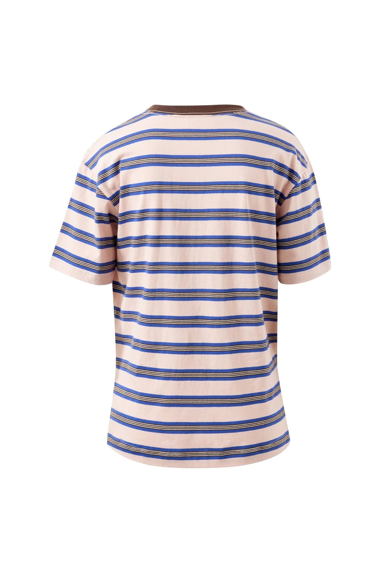Buy Ceres Life - Stevie Slouchy Tee - chalk pink/polo blue/choc stripe by Ceres Life - at Hamish + Grace