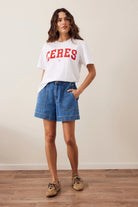 Buy Ceres Life - Weekender Short - Fresh Indigo by Ceres Life - at Hamish + Grace