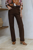 Buy Country Denim - Stretch Straight Leg Jeans - Chocolate by Country Denim - at Hamish + Grace