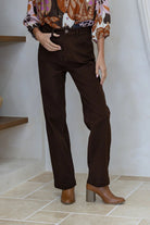 Buy Country Denim - Stretch Straight Leg Jeans - Chocolate by Country Denim - at Hamish + Grace