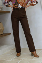 Buy Country Denim - Stretch Straight Leg Jeans - Chocolate by Country Denim - at Hamish + Grace