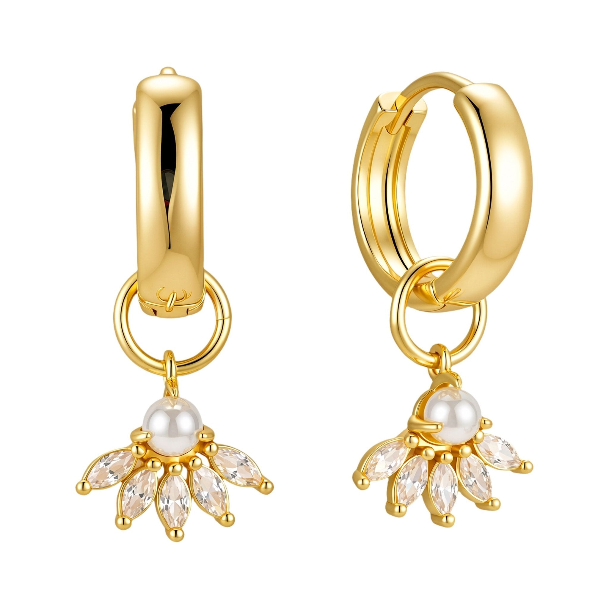 Buy Deco Huggie Earring - 14ct Gold by Hamish + Grace - at Hamish + Grace