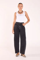 Buy Feather and Noise - Lola Barrel Jean - Black by Feather and Noise - at Hamish + Grace