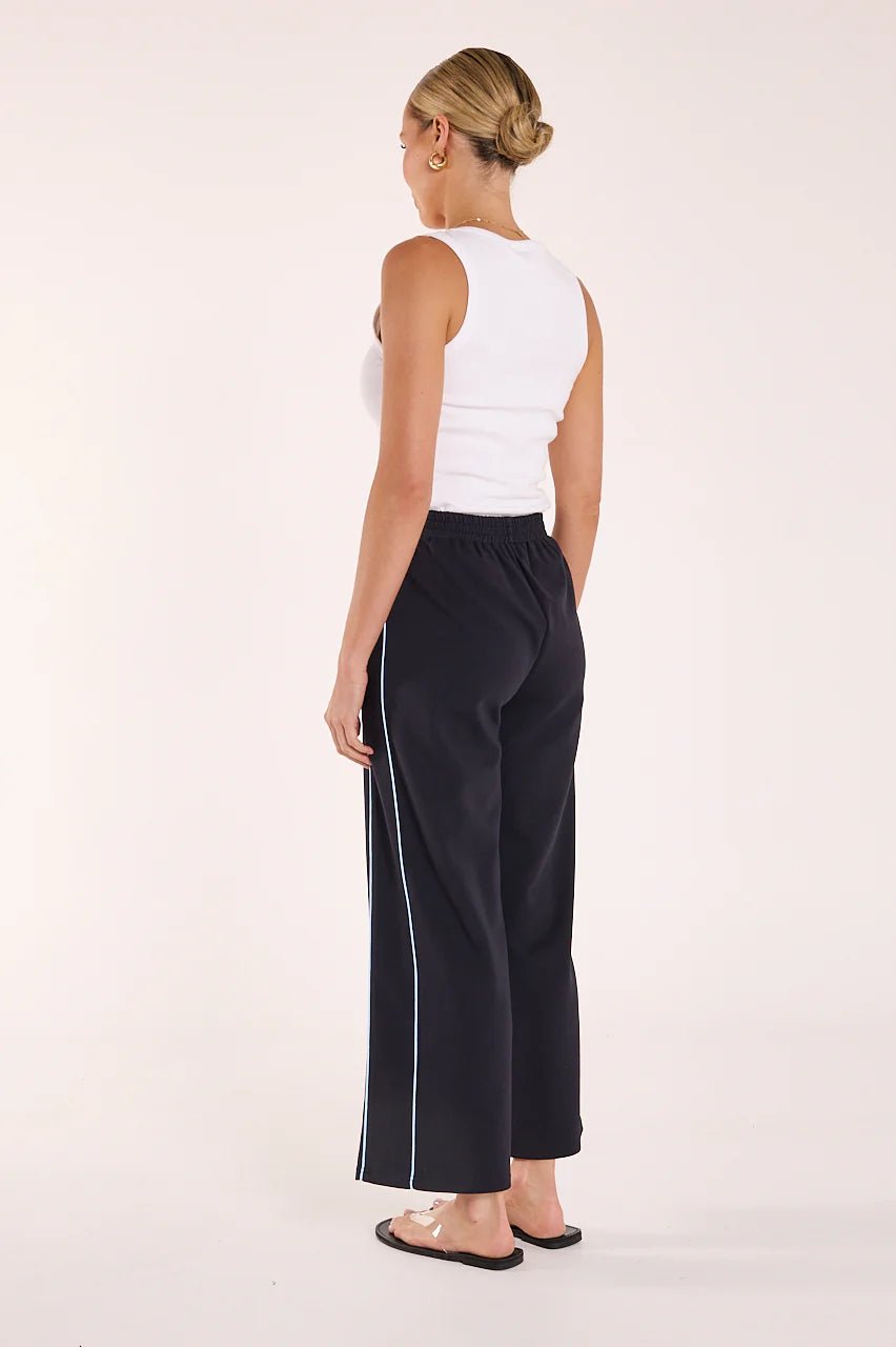 Buy Feather and Noise - Noah Cropped Pant - Navy Blue Piping by Feather and Noise - at Hamish + Grace