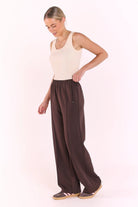 Buy Feather and Noise - Noah Pant - Dark Chocolate by Feather and Noise - at Hamish + Grace