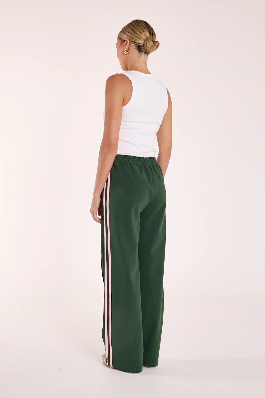 Buy Feather and Noise - Noah Pant - Forest Pink Stripe by Feather and Noise - at Hamish + Grace