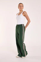 Buy Feather and Noise - Noah Pant - Forest Pink Stripe by Feather and Noise - at Hamish + Grace