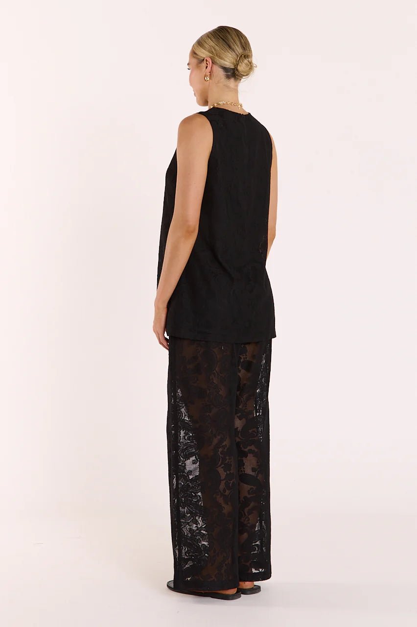 Buy Feather and Noise - Valerie Pant - Black Lace by Feather and Noise - at Hamish + Grace