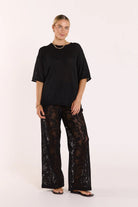 Buy Feather and Noise - Valerie Pant - Black Lace by Feather and Noise - at Hamish + Grace