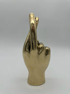 Buy Fingers Crossed Hand, 24cm, Bronze Handmade by Bronze Betty - at Hamish + Grace